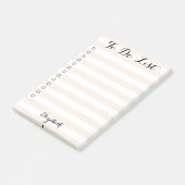 Aangepaste Khaki Striped Checklist om lijst te doe Post-it® Notes (Schuin)
