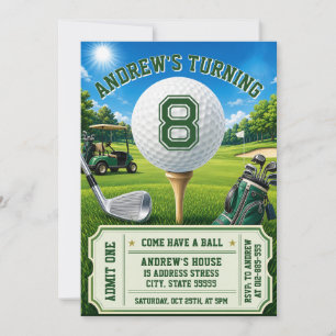 Aangepaste Kids Golf verjaardag Kaart