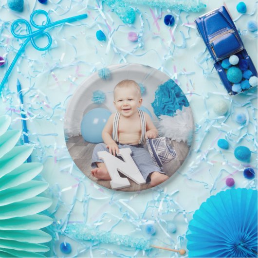 Aangepaste Kids Verjaardag Foto Papieren Bordje (Feest)