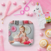 Aangepaste Kids Verjaardag Foto Papieren Bordje (Feest)