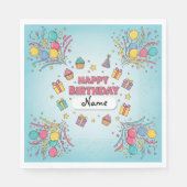 Aangepaste Kids Verjaardag Luncheon Servetten | Pa (Voorkant)