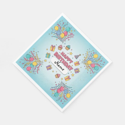 Aangepaste Kids Verjaardag Luncheon Servetten | Pa (Hoek)