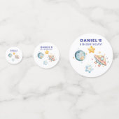 Aangepaste Kids Verjaardag Space-thema Confetti (Achterkanten)