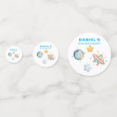Aangepaste Kids Verjaardag Space-thema Confetti (Achterkanten)