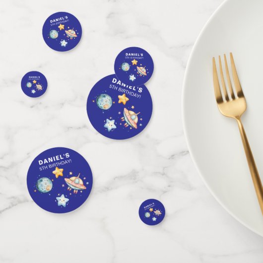 Aangepaste Kids Verjaardag Space-thema Confetti (Groep)