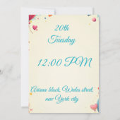 Aangepaste Kids Verjaardagsfeest Uitnodigen Kaart (Achterkant)