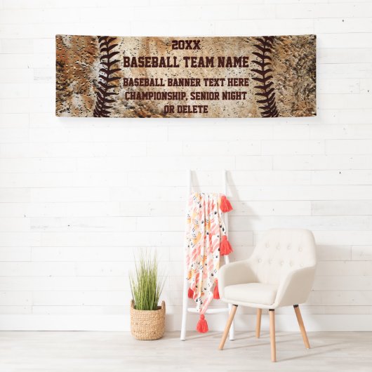 Aangepaste kijkBASEBALBANNER met Jouw tekst Spandoek (Insitu)