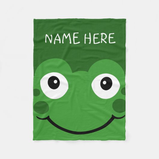 Aangepaste kikker Jouw namen toevoegen Fleece Deken (Voorkant)