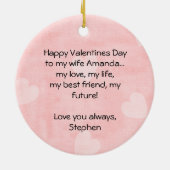 Aangepaste kikkerkkantelvormer voor Valentijn Keramisch Ornament (Achterkant)