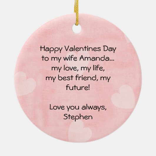 Aangepaste kikkerkkantelvormer voor Valentijn Keramisch Ornament (Achterkant)