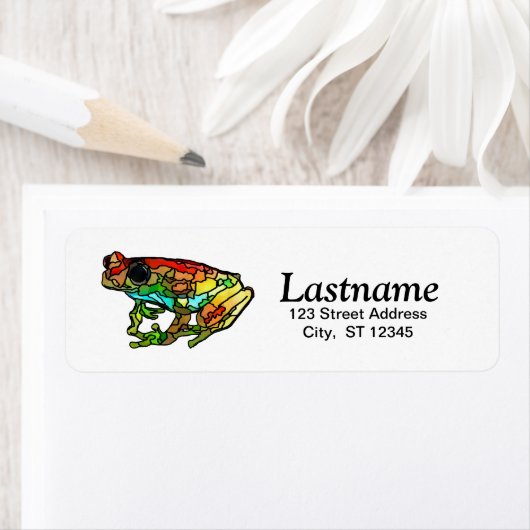 Aangepaste kikkerlabels etiket (Insitu)