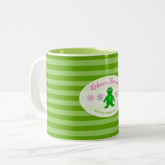 Aangepaste kikkervis-Mok Tweekleurige Koffiemok (Voorkant links)