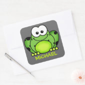 Aangepaste kikkervis-Sticker Vierkante Sticker (Envelop)