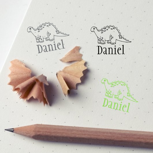 Aangepaste Kind Dino Handtekening Rubberstempel