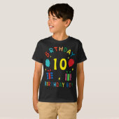 Aangepaste Kind Verjaardag Gepersonaliseerde Leeft T-shirt (Voorkant volledig)