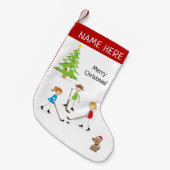 Aangepaste Kinder afspeelpop Kleine Kerstsok (Voorkant (Hangend))