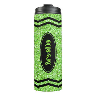Aangepaste Kinder Apple Green Glitter Crayon Tumbl Thermosbeker