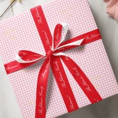 Aangepaste Kinder Baby Meisje Roze Wit Controleert Cadeaupapier