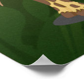 Aangepaste Kinder Baby naam JungleZoo Wall Art Pos Poster (Hoek)