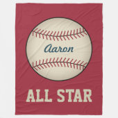 Aangepaste  Kinder Baseball Fleece Blanket (Voorkant)