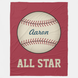 Aangepaste  Kinder Baseball Fleece Blanket Deken