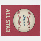 Aangepaste  Kinder Baseball Fleece Blanket Deken (Voorkant (Horizontaal))