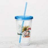 Aangepaste Kinder Beachcomber Cat Acryl Drinkbeker (Achterkant)