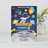 Aangepaste Kinder buitenruimte Galaxy Blast Off Ve Kaart (Staand voorkant)