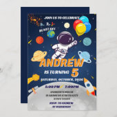 Aangepaste Kinder buitenruimte Galaxy Blast Off Ve Kaart (Voorkant / Achterkant)