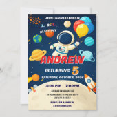 Aangepaste Kinder buitenruimte Galaxy Blast Off Ve Kaart (Voorkant)