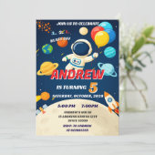 Aangepaste Kinder buitenruimte Galaxy Blast Off Ve Kaart (Staand voorkant)