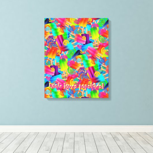 Aangepaste Kinder-Collectie-Popsifiele cirkels Canvas Afdruk (Insitu (Houten vloer))