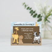 Aangepaste Kinder dag voor uitnodigingen, Oerwoude Kaart (Staand voorkant)