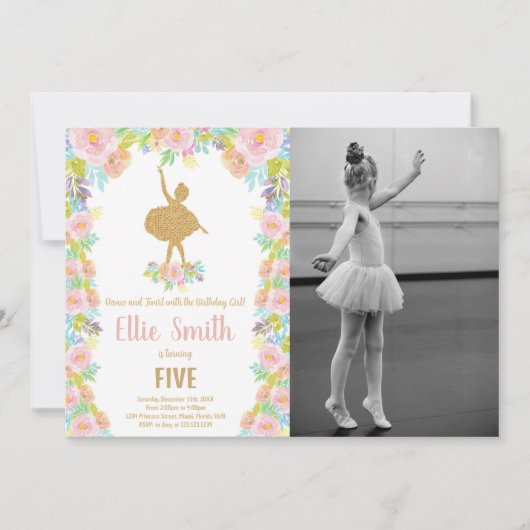 Aangepaste Kinder Dance Party Uitnodigen Kaart (Voorkant)