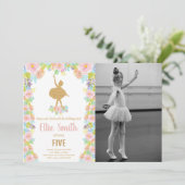 Aangepaste Kinder Dance Party Uitnodigen Kaart (Staand voorkant)