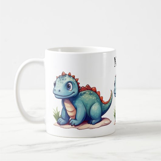 Aangepaste Kinder dinosaurussen sublimatie Koffiemok (Links)