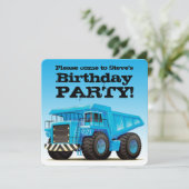 Aangepaste Kinder driepuntsbouw Birthday Party Kaart (Staand voorkant)