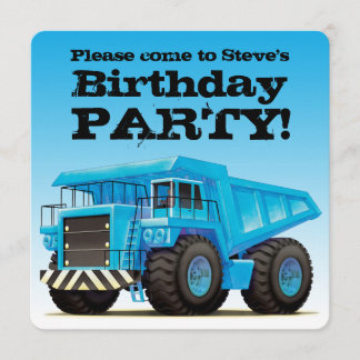 Aangepaste Kinder driepuntsbouw Birthday Party Kaart