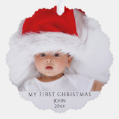 Aangepaste kinder foto Kerst Ornament Kaart (Achterkant)