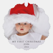 Aangepaste kinder foto Kerst Ornament Kaart (Voorkant)