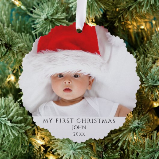 Aangepaste kinder foto Kerst Ornament Kaart (Insitu (Drie))