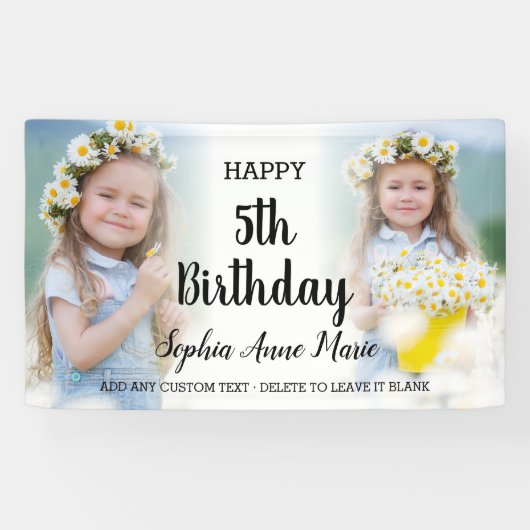 Aangepaste Kinder foto om het even welke ouderdag  Spandoek (Horizontaal)