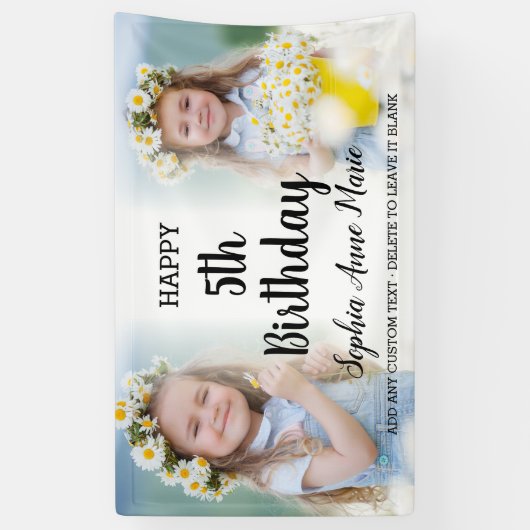 Aangepaste Kinder foto om het even welke ouderdag  Spandoek (Verticaal)