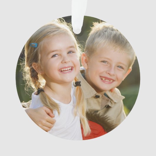 Aangepaste Kinder fotofeestdagen Ornament (voorkant)