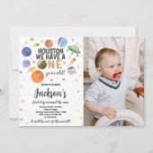 Aangepaste Kinder Galaxy-feestuitnodiging Kaart (Voorkant)