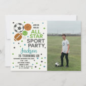 Aangepaste Kinder Game Day Party Kaart (Voorkant)