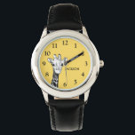 Aangepaste Kinder Giraffe Horloge<br><div class="desc">Gele giraffe gepersonaliseerde naamhorloge. Gemakkelijk om te personaliseren en zal een groot geschenk maken voor kerst,  verjaardagen,  en alle andere gelegenheden.</div>