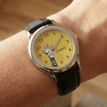 Aangepaste Kinder Giraffe Horloge<br><div class="desc">Gele giraffe gepersonaliseerde naamhorloge. Gemakkelijk om te personaliseren en zal een groot geschenk maken voor kerst,  verjaardagen,  en alle andere gelegenheden.</div>