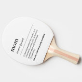 Aangepaste Kinder grappige Moeder definitie zwart- Tafeltennisbatje (Zijkant)