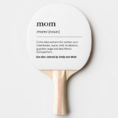 Aangepaste Kinder grappige Moeder definitie zwart- Tafeltennisbatje (Voorkant)